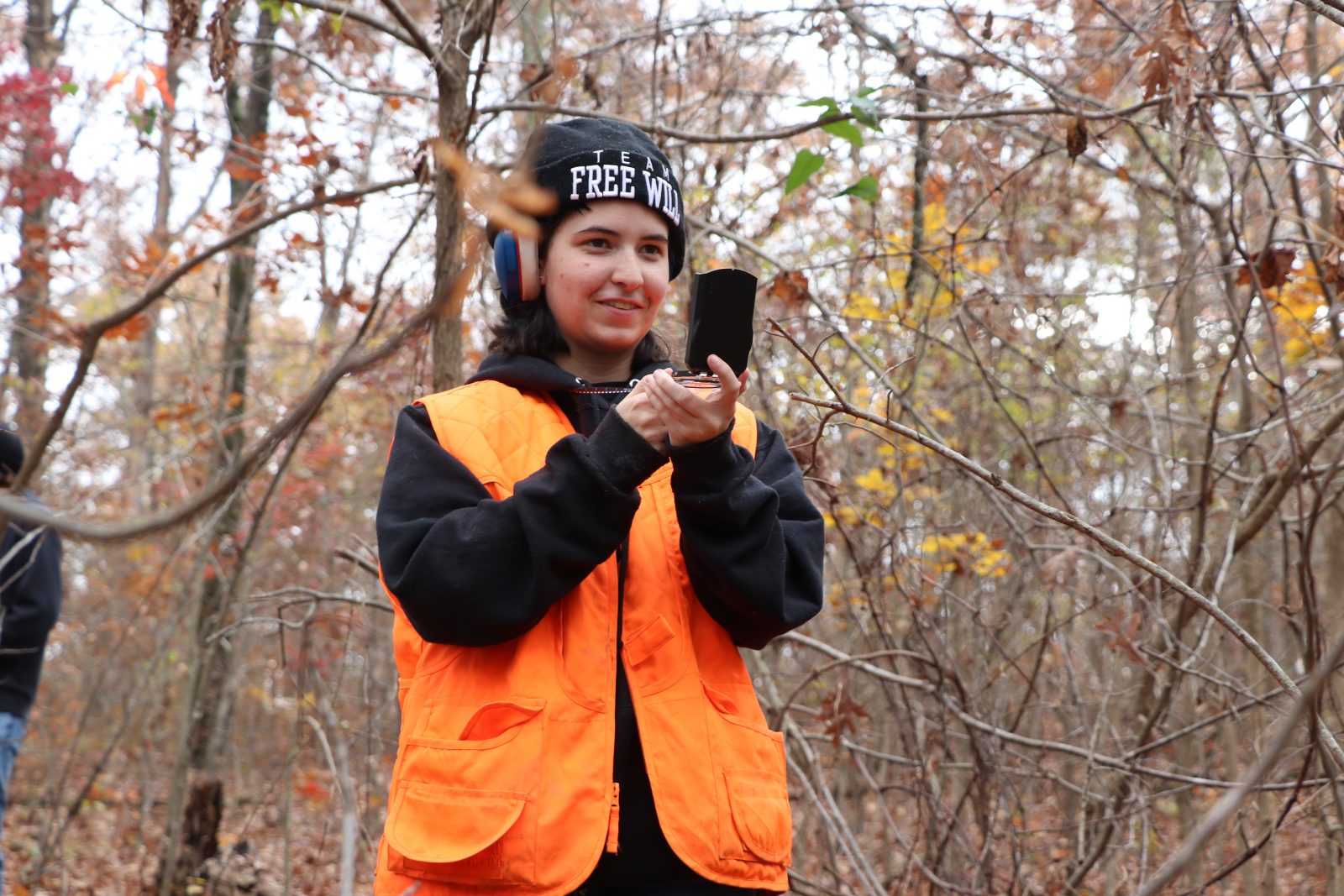 A girl in the forest