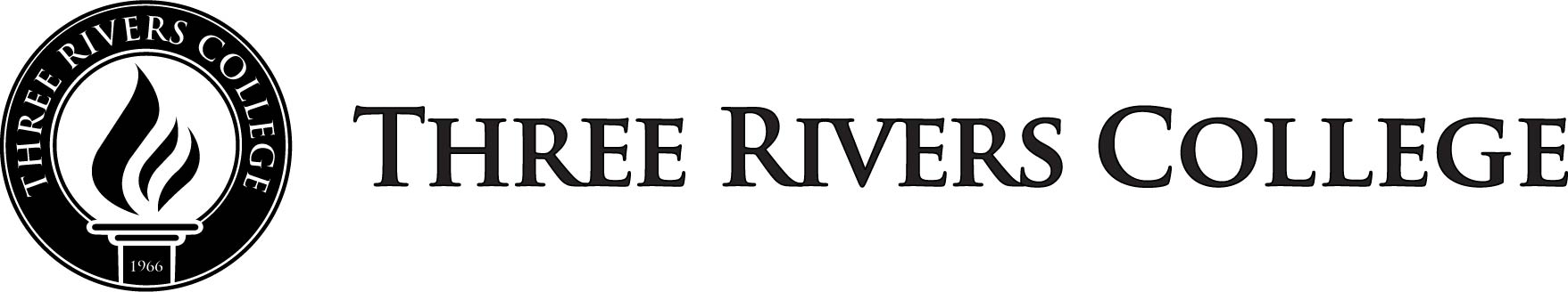 Three Rivers Logo -Black & White Horizontal