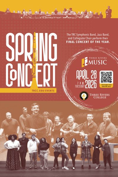 music poster with a red theme featuring a group performance